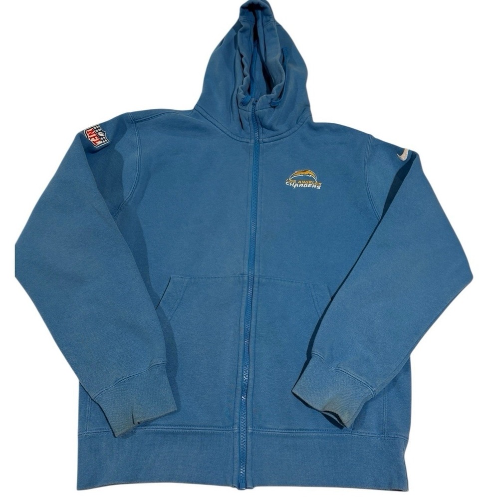 Nike Men's Chargers 2023/24‎ Sideline Club Full-Zip Hoodie Powder Blue